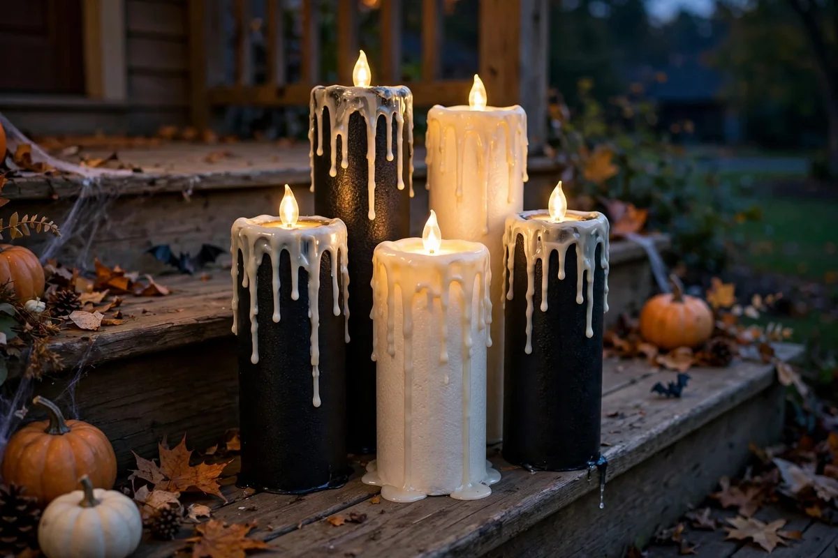 3. Make DIY Faux Candles From Pool Noodles