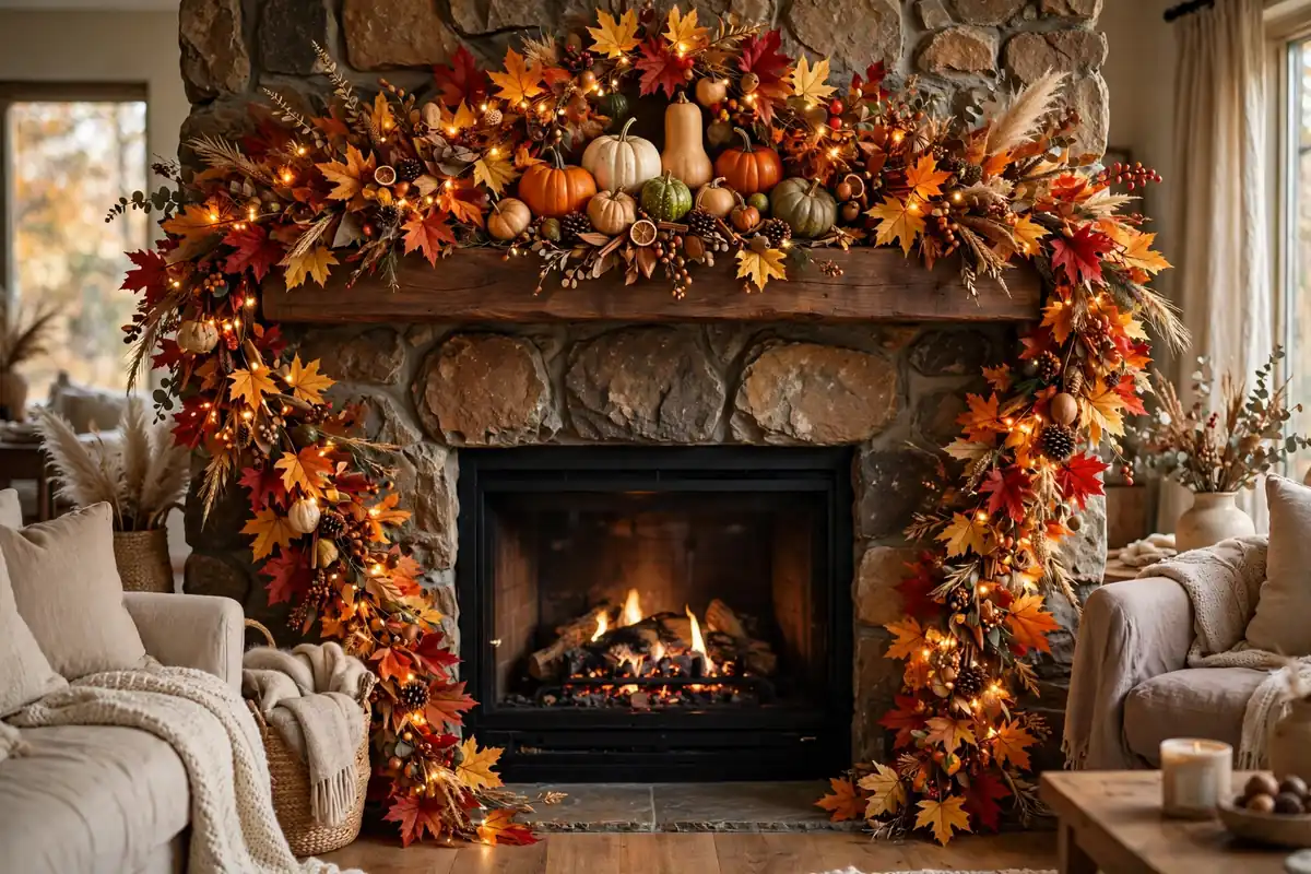 3. Cascading Maple Leaf Garland