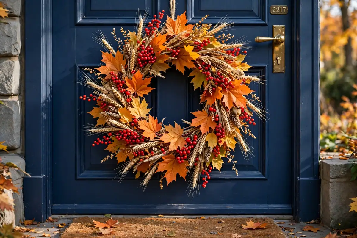 3. A Fall Wreath That Pops