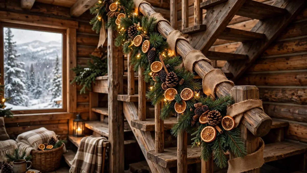 4. Rustic Pinecone and Burlap Garland