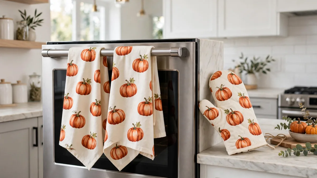 4. Swap in Fall Dish Towels