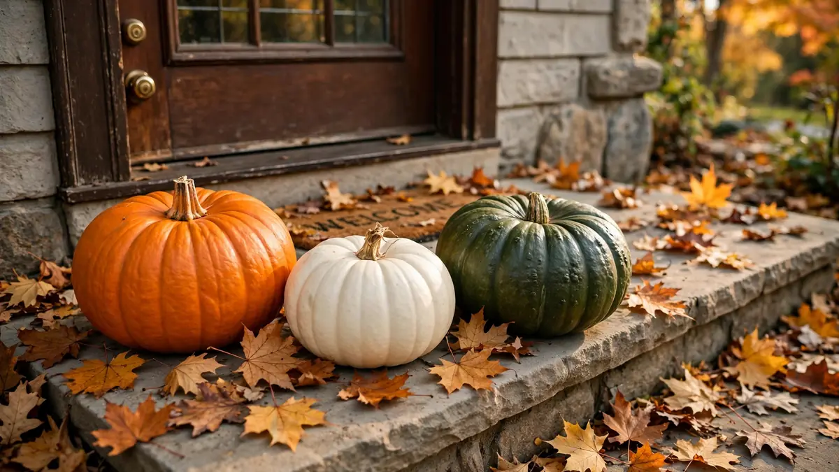4. Place a Pumpkin Trio by the Door