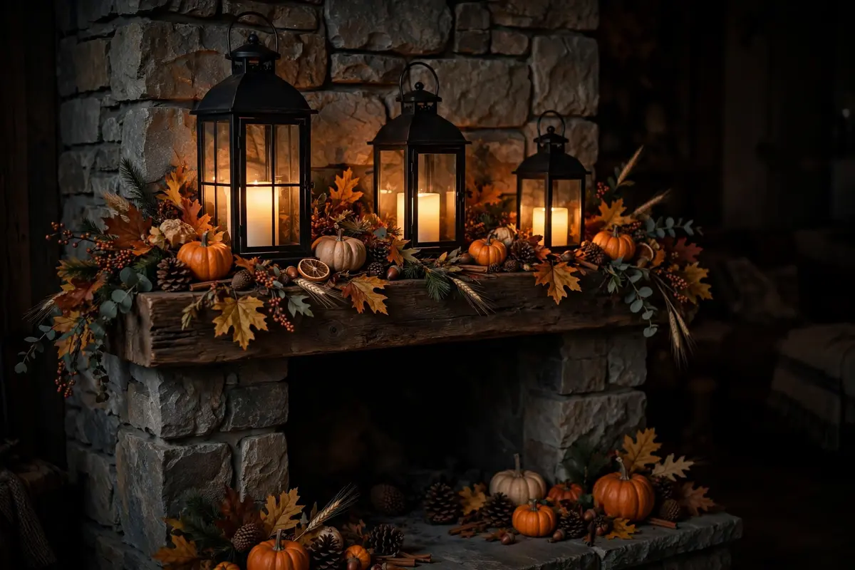 4. Lanterns and Fall Foliage