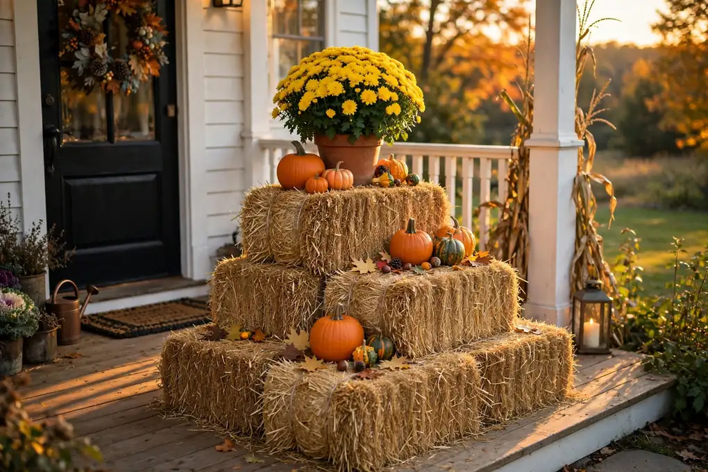 4. Hay Bales as Risers