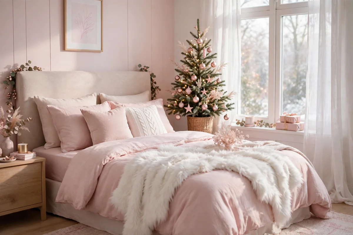 5. Try a Pink and White Christmas Look