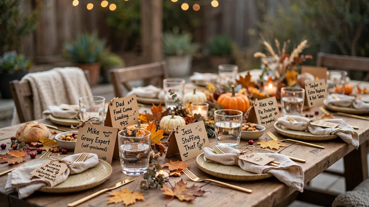 5. Funny Personalized Place Cards