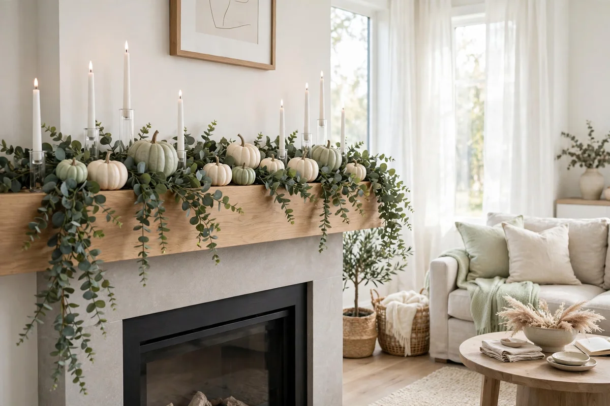 5. Eucalyptus and Mini Pumpkin Runner