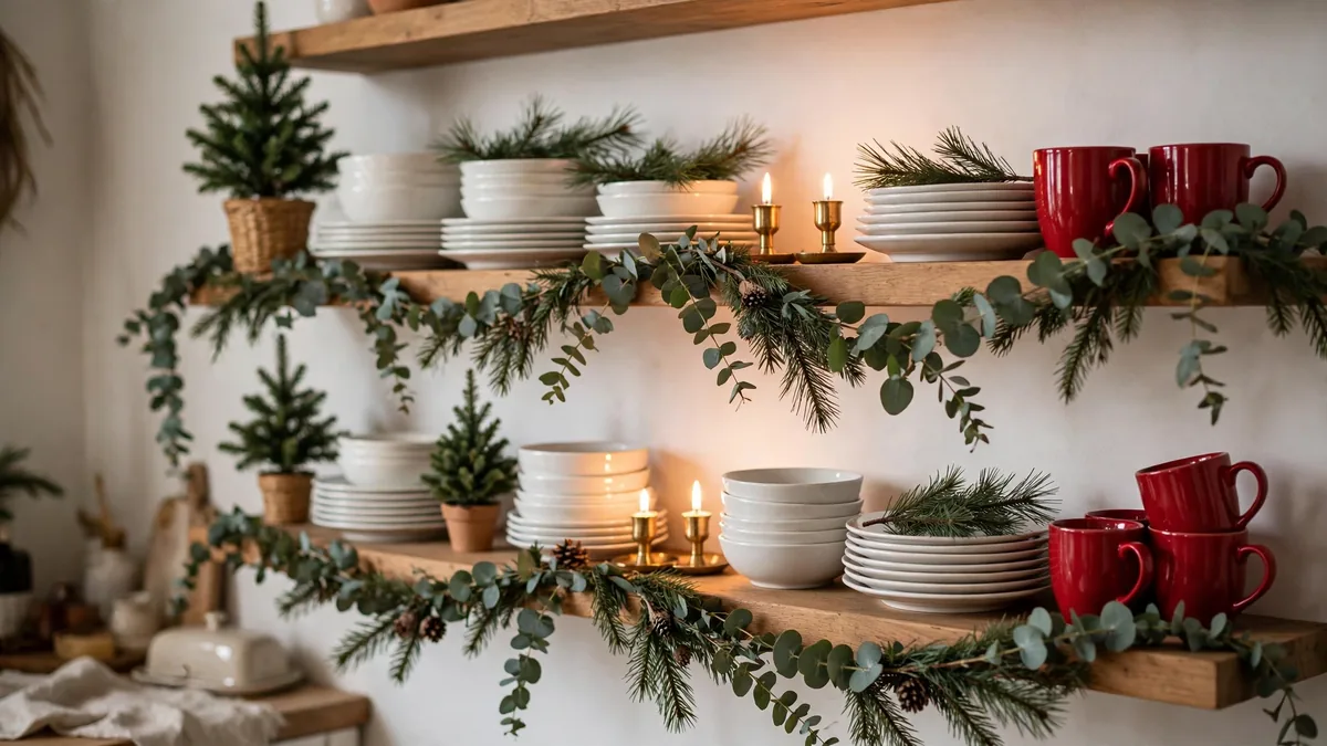 6. Style Your Open Shelves for the Season