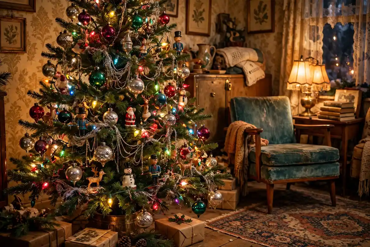 6. Vintage Ornament Tree