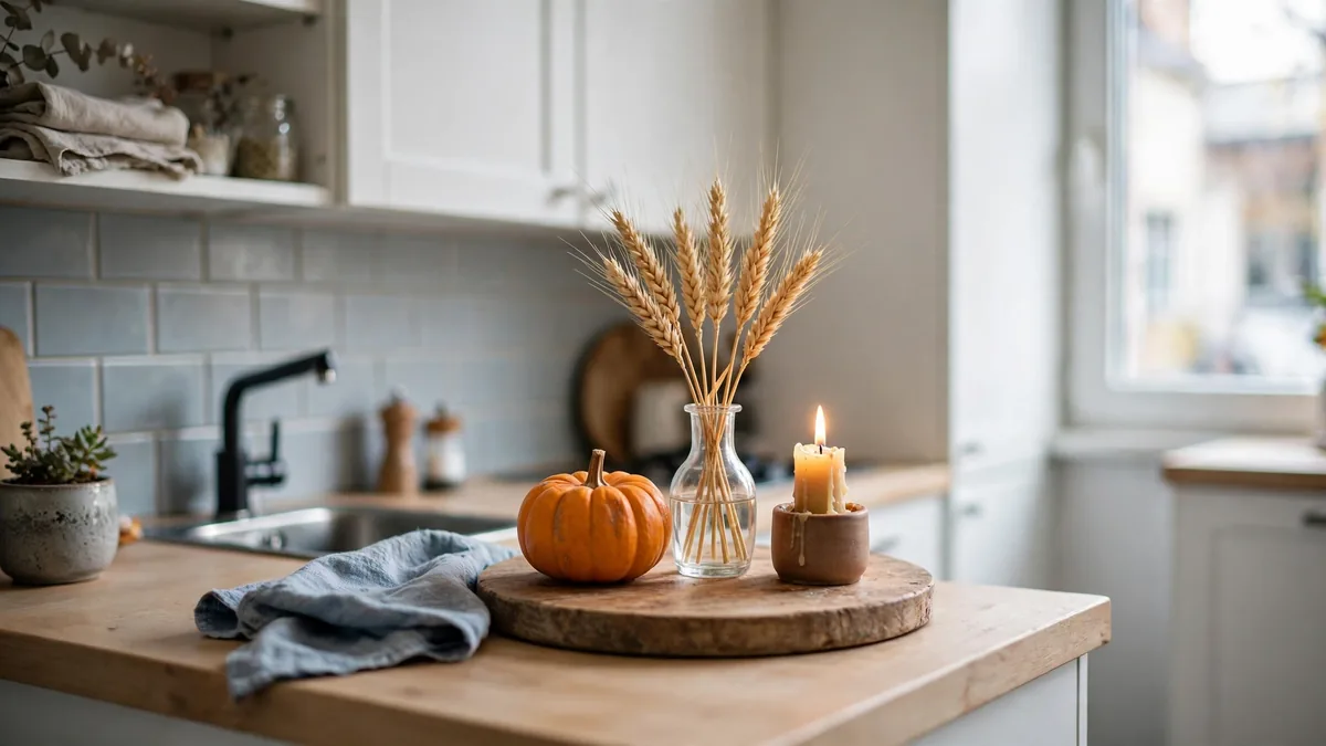 6. Build a Kitchen Counter Fall Vignette