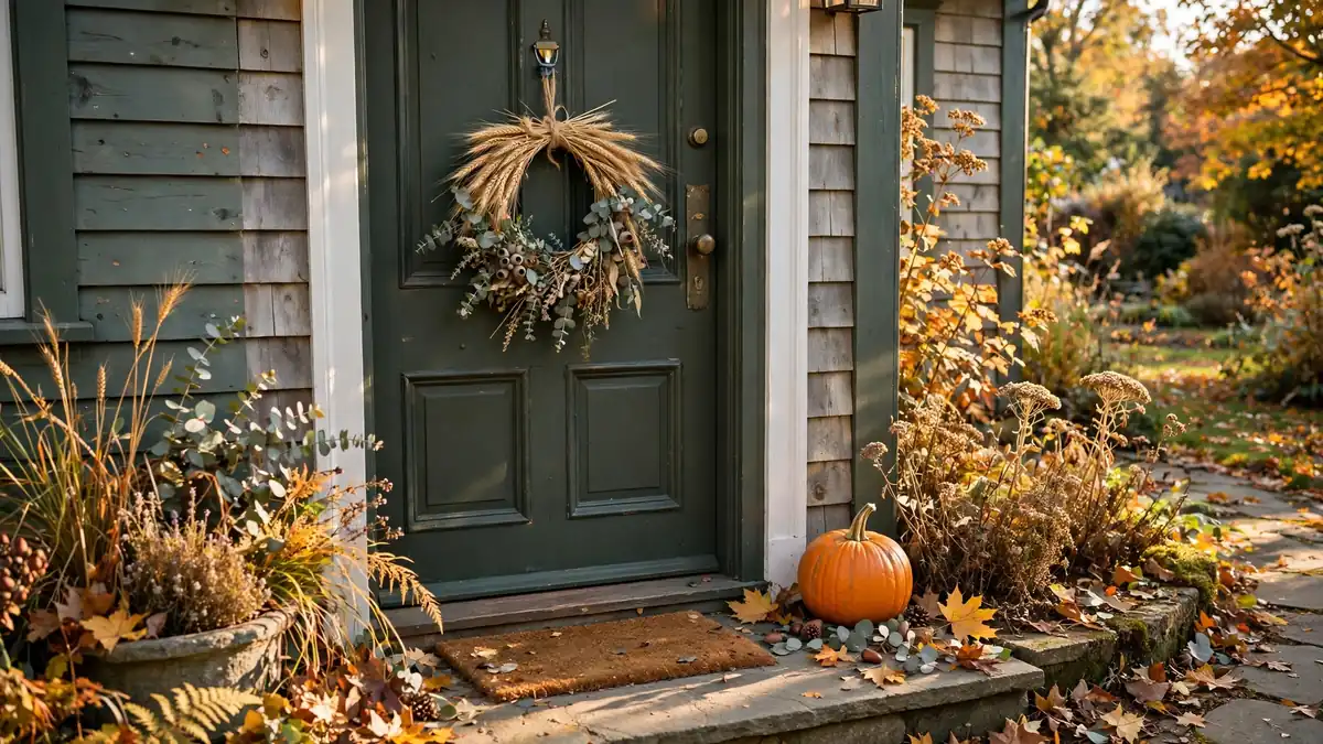6. Hang a Simple Fall Wreath