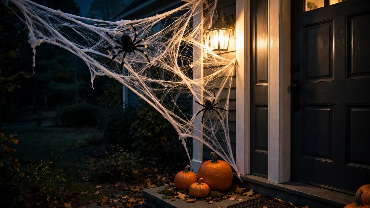 6. Spider Web Corner Drape