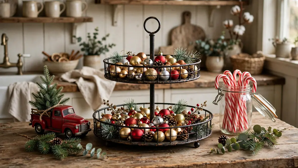 7. Fill a Christmas Tiered Tray