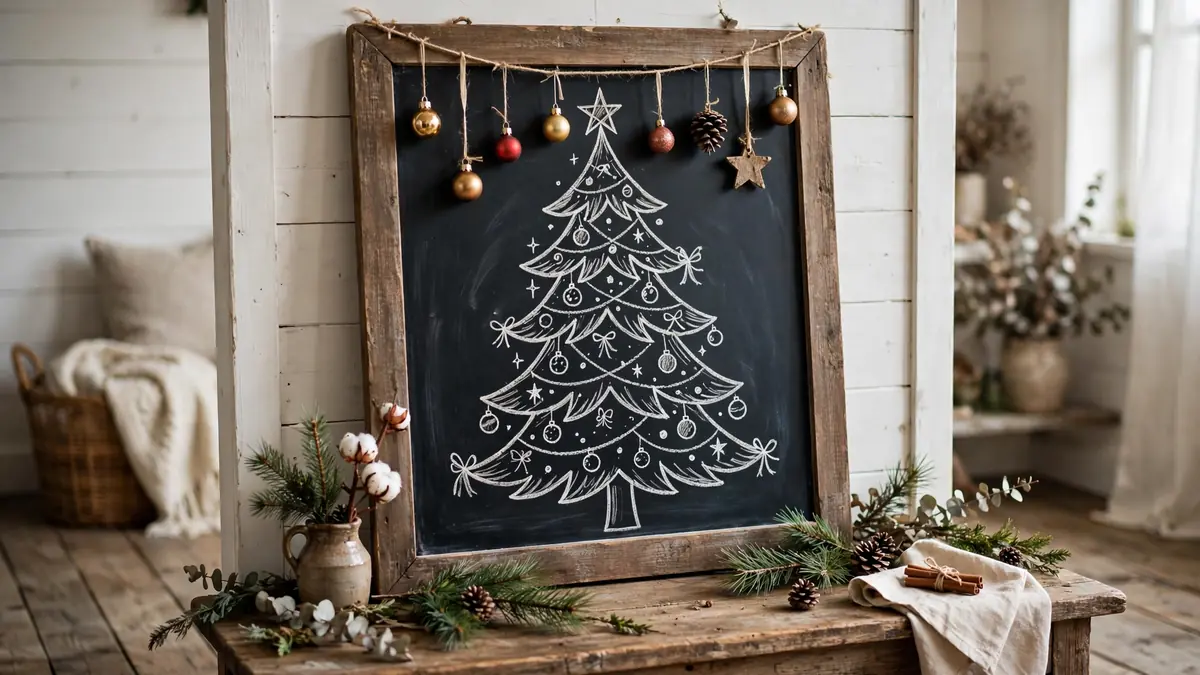 7. Chalkboard Tree Drawing