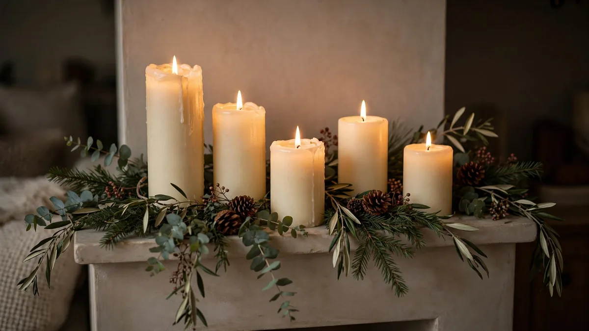 7. Light Everything With Warm White Candles