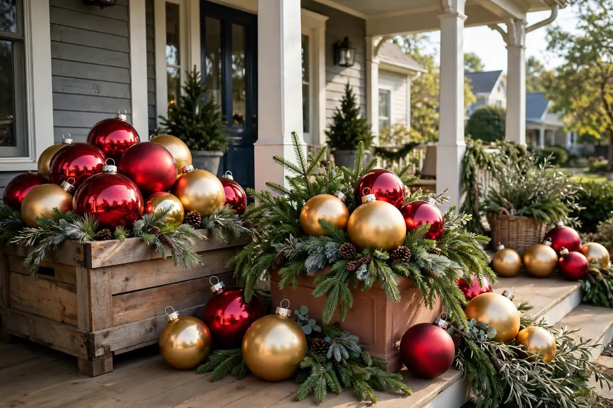 8. Oversized Ornaments Display