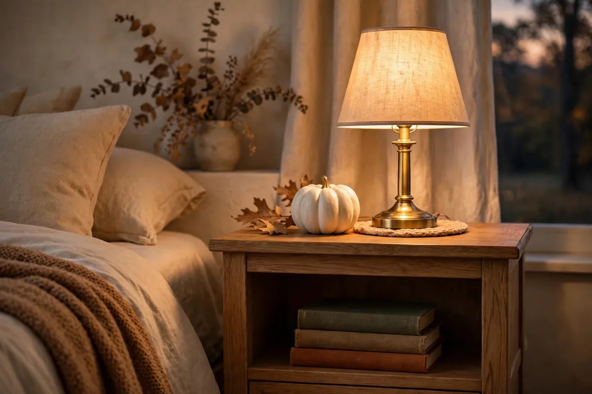 8. Pumpkin Nightstand Styling