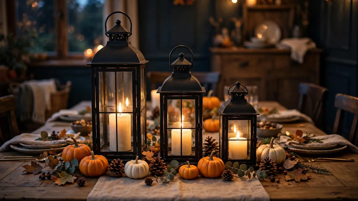 8. Lantern Glow Centerpiece