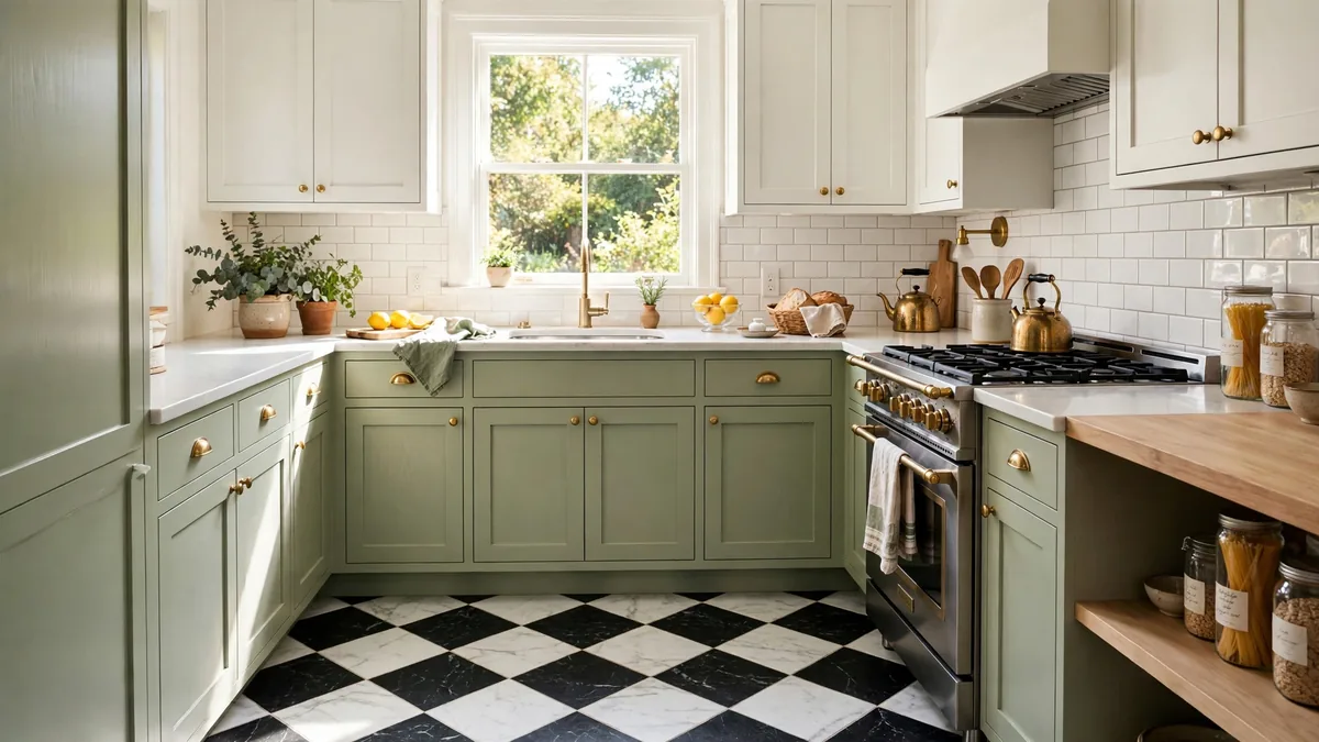 18 Marble Checkerboard Floor Ideas for a Timeless Kitchen
