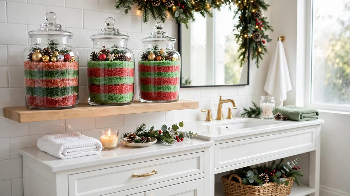 9. Red and Green Apothecary Jars