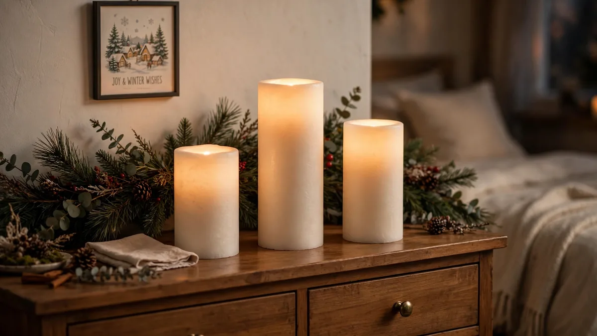 9. Use Flameless Candles for Safe Glow