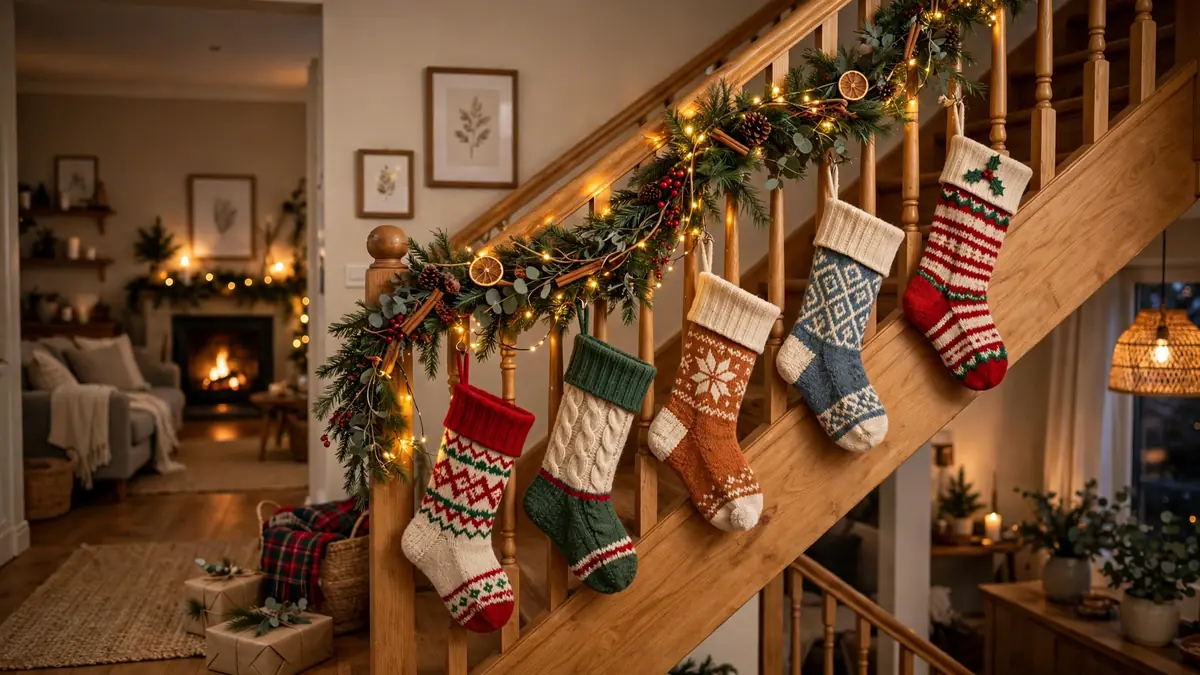 9. Stockings Hung Along the Banister