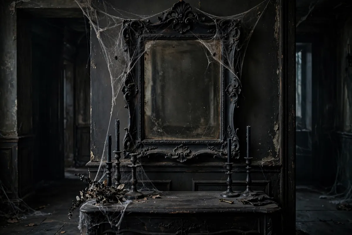 9. Haunted Mirror With Creepy Frame