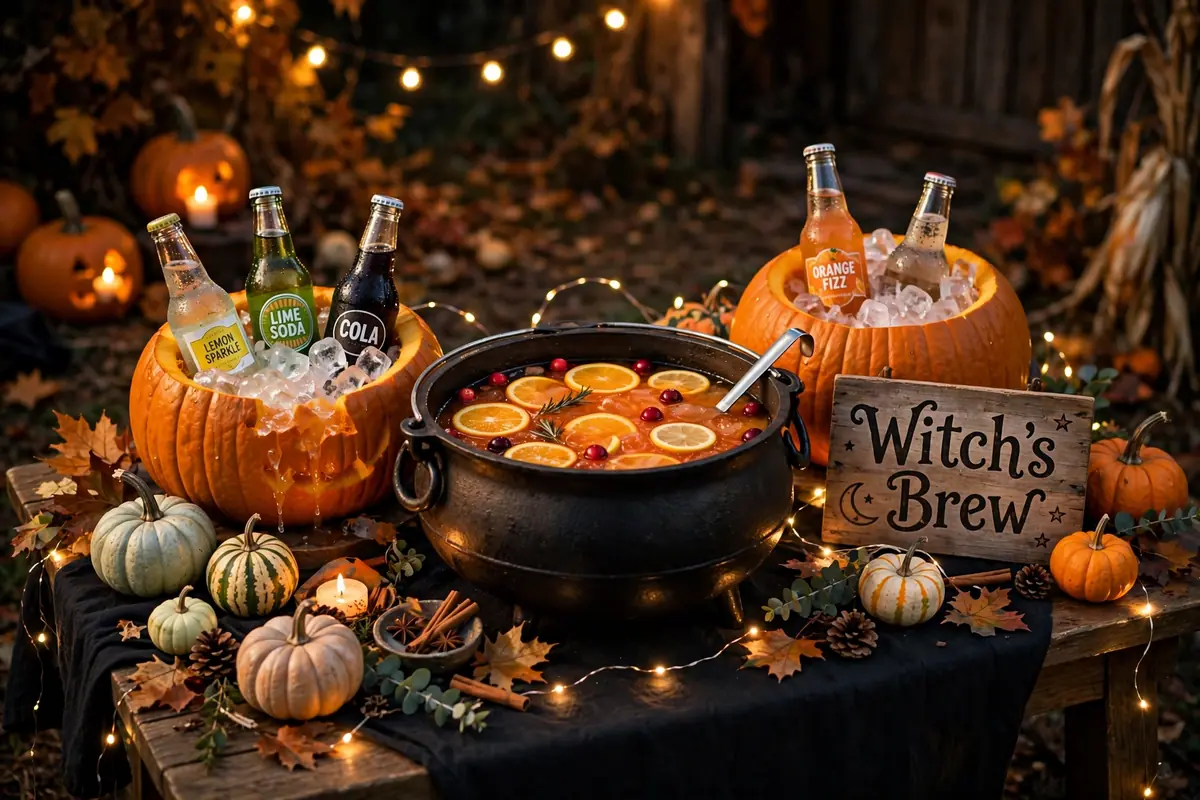 9. Set Up a Pumpkin Drink Station