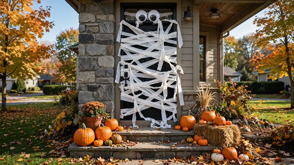 9. Mummy Wrapped Door