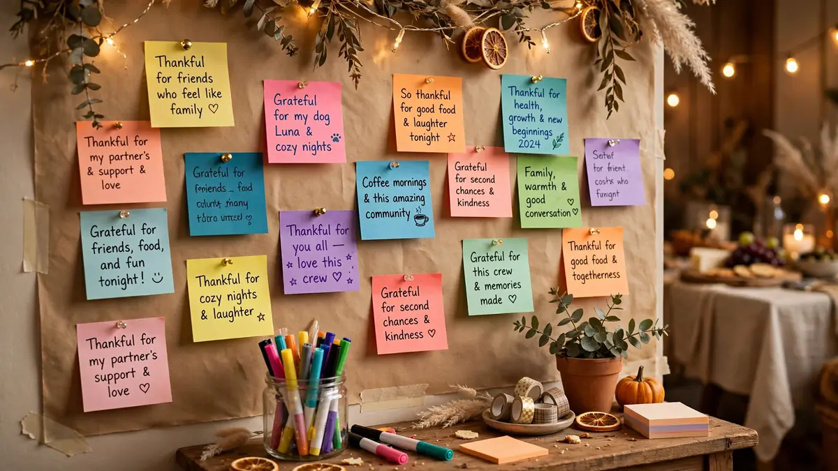 10. Thankful Notes Wall