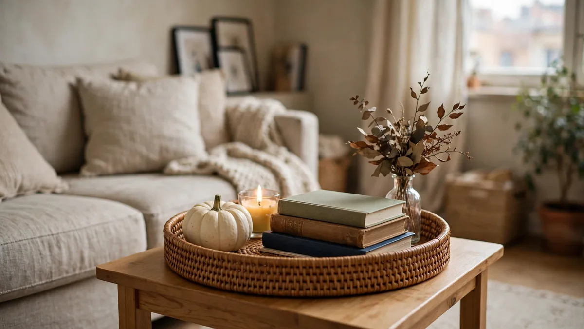 10. Create a Coffee Table Fall Tray