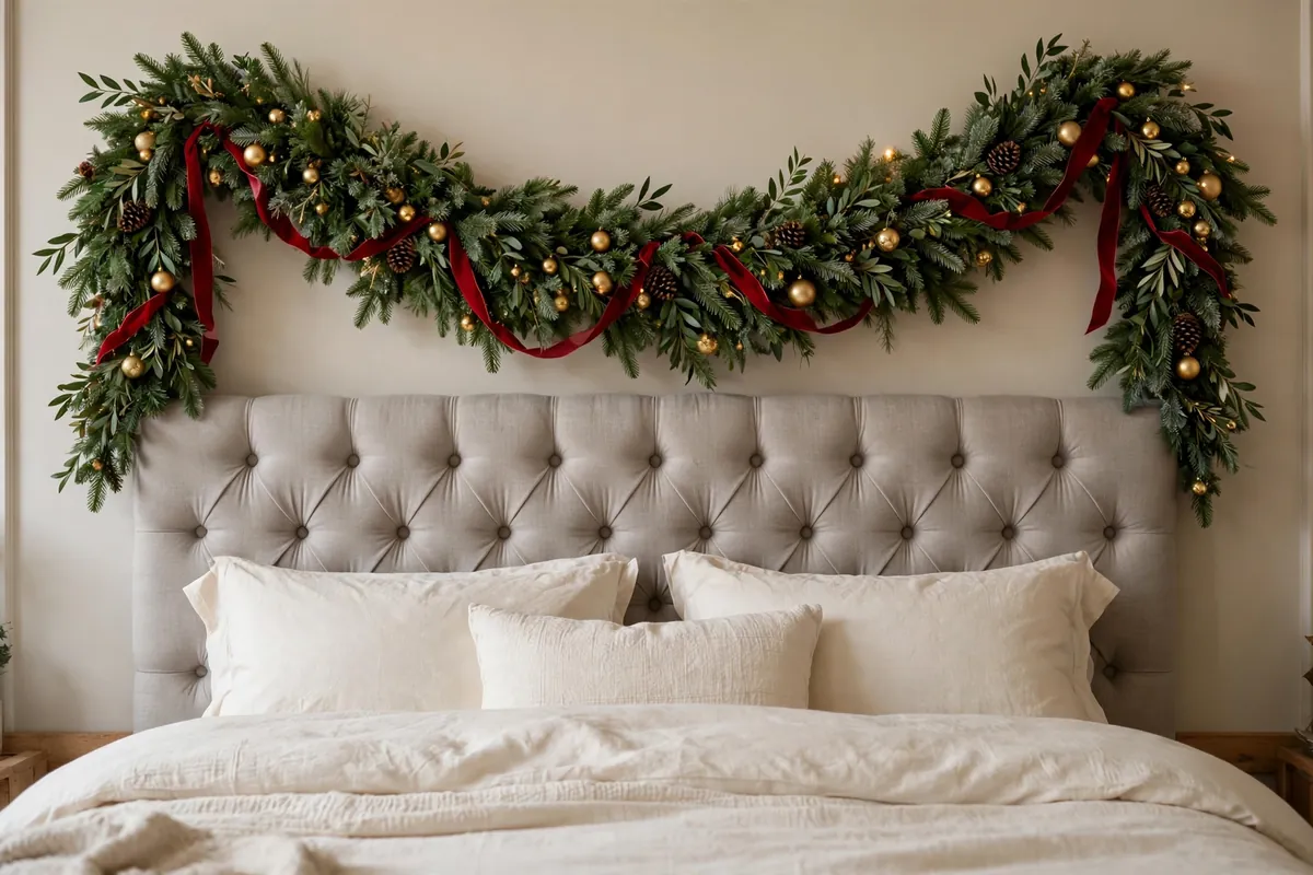 11. Hang Garland Above the Headboard