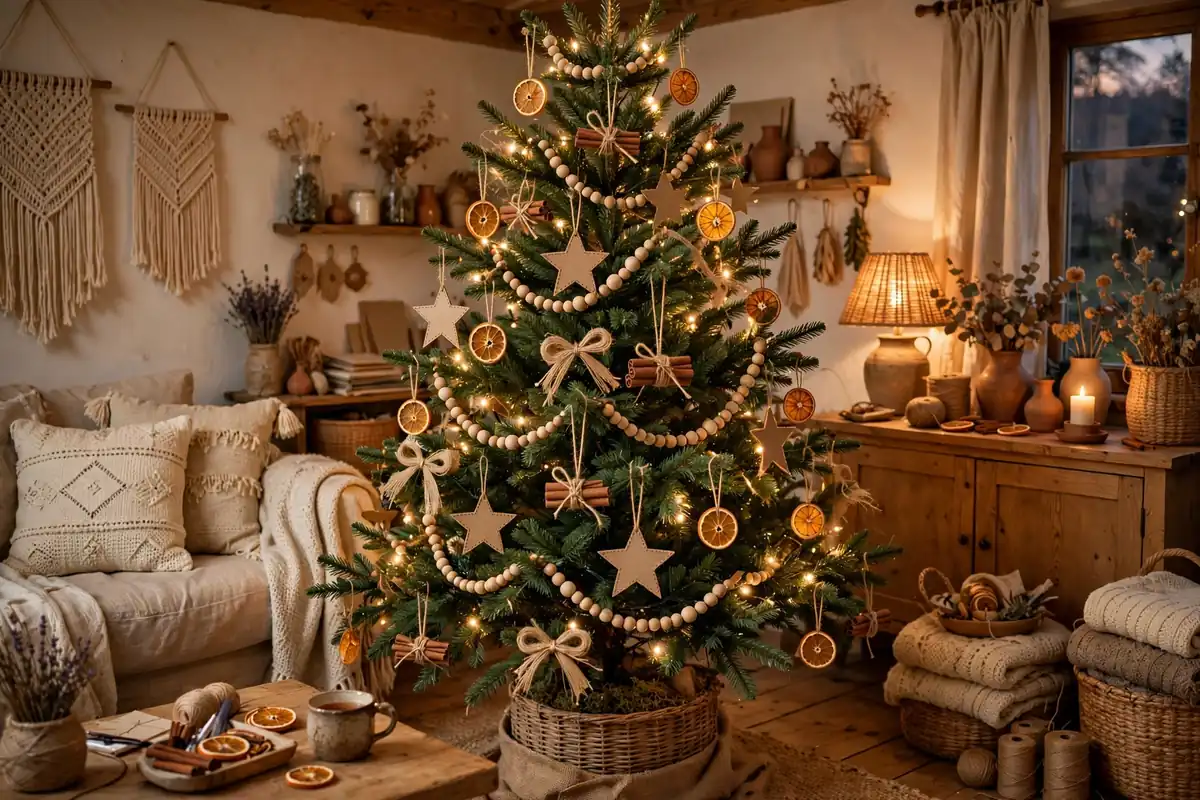 11. Wooden Bead Garland DIY Tree