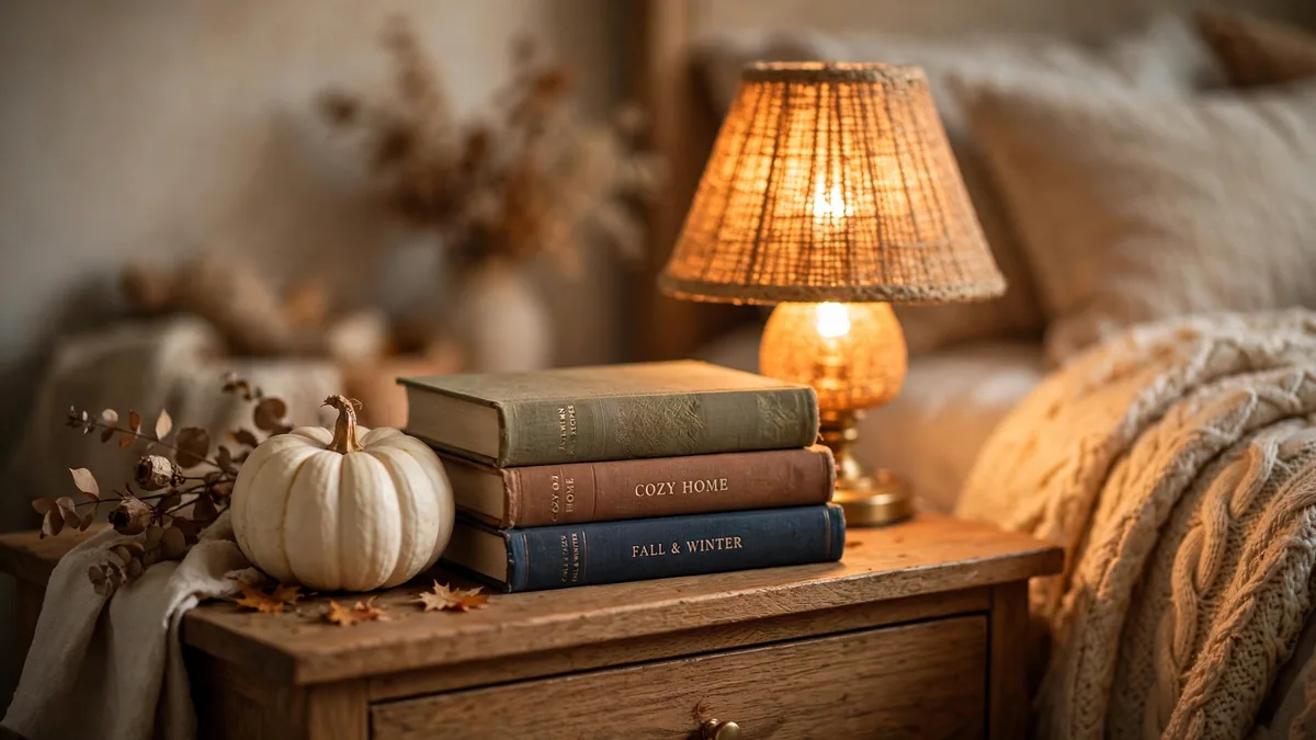 11. Pumpkin and Gourd Nightstand Styling