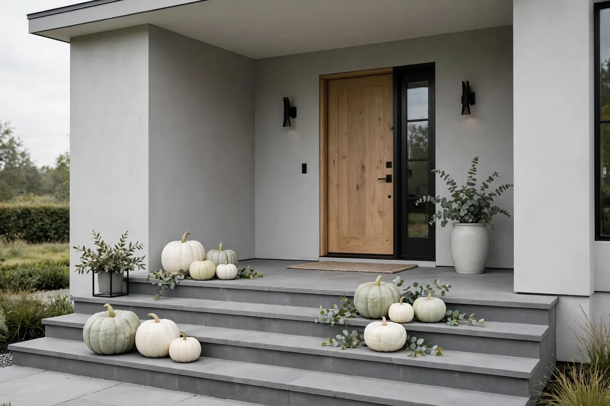 11. White Pumpkins for a Modern Look
