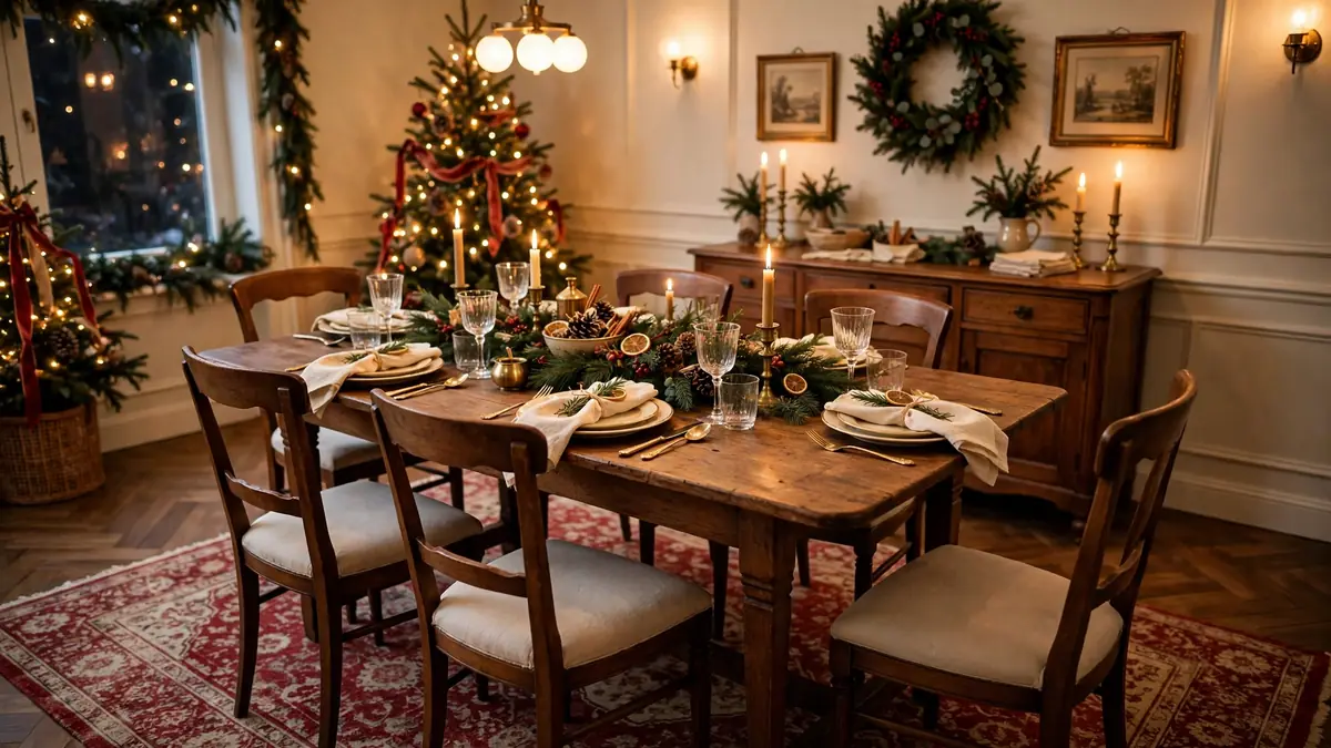 12. Add a Cozy Rug Under the Table