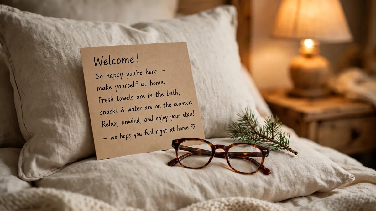 12. Write a Handwritten Welcome Note