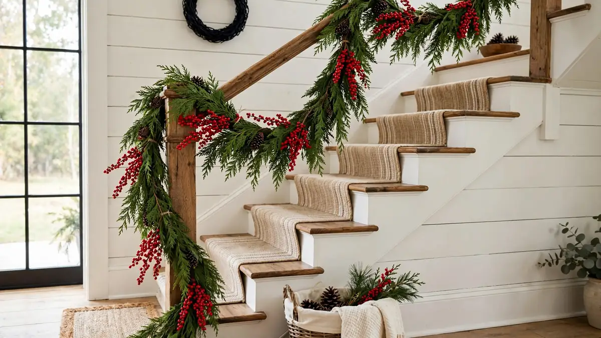 12. Fresh Cedar and Berry Garland
