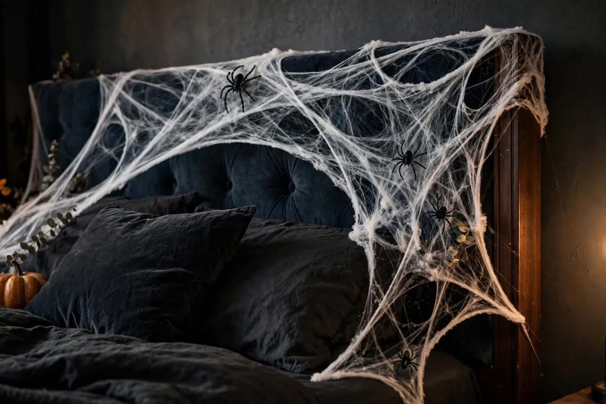 12. Spiderweb Headboard Drape