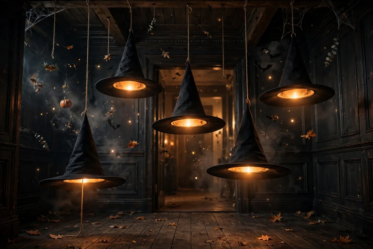 12. Floating Witch Hats From The Ceiling