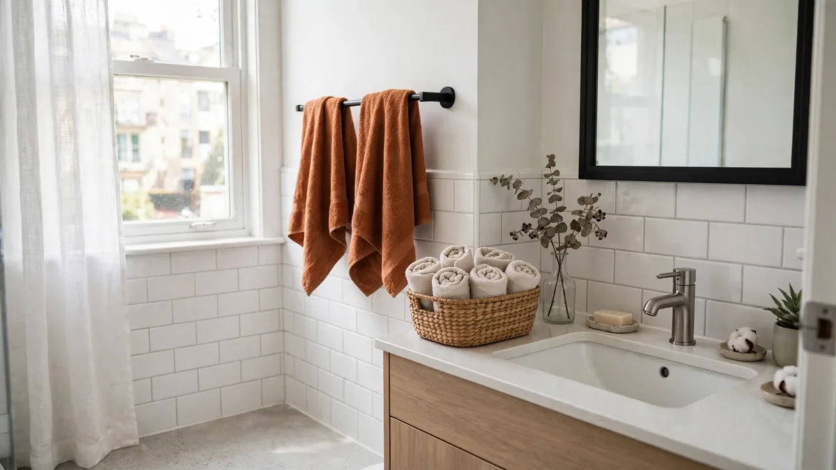 12. Warm Up the Bathroom With Fall Towels
