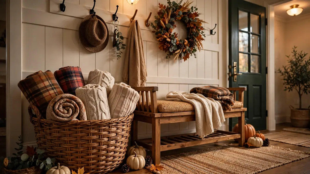 12. Keep a Blanket Basket Ready for Guests