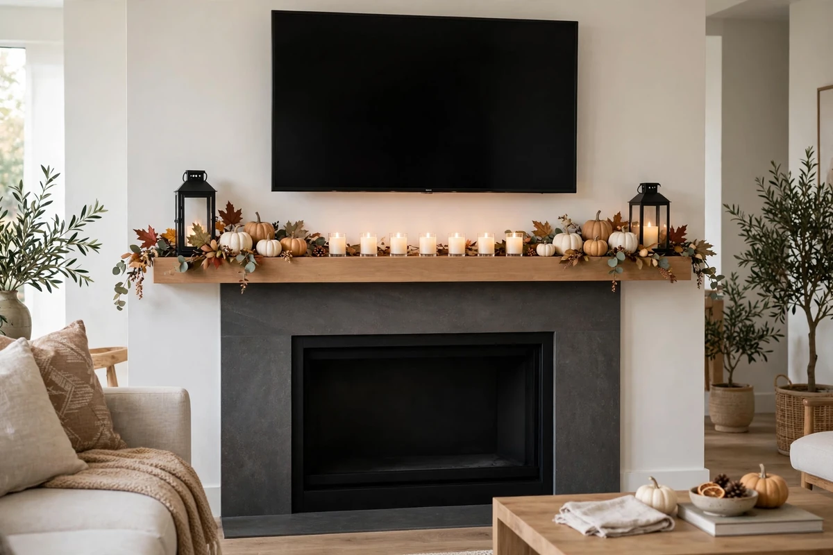 12. Mantel With a TV Above It