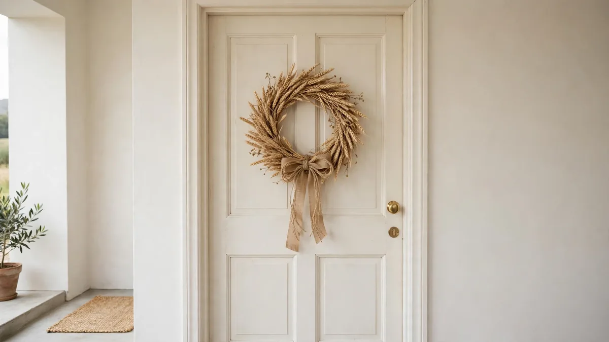 12. A Neutral Single-Material Fall Wreath