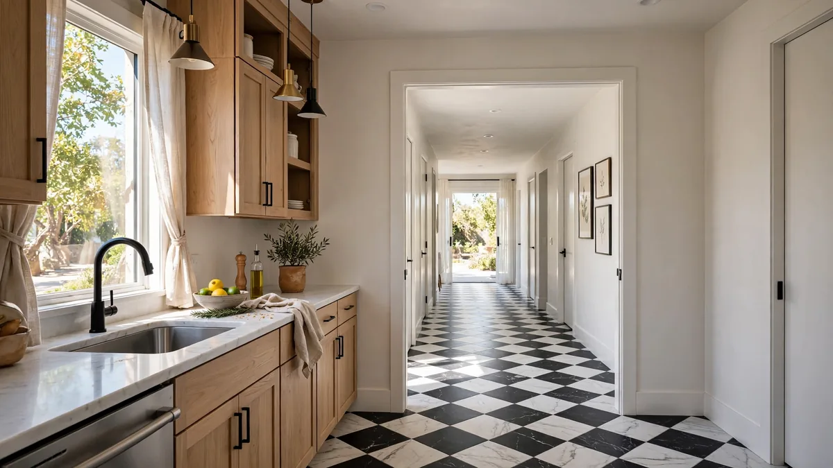 18 Marble Checkerboard Floor Ideas for a Timeless Kitchen