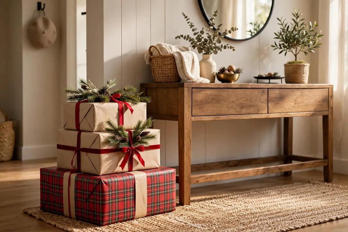 13. Gift Box Stack Decor