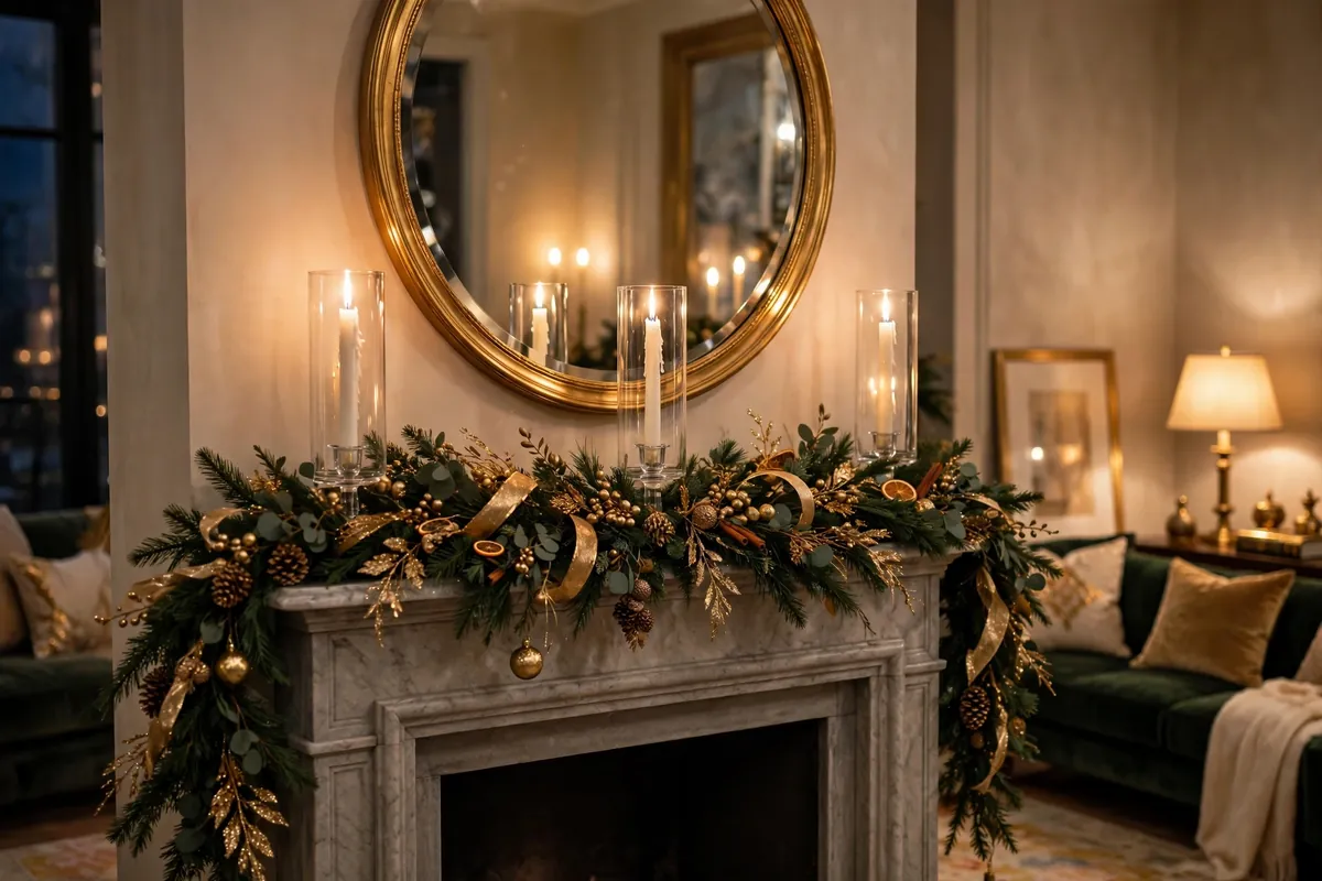 13. Mirror and Candlelight Mantel