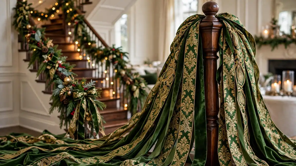13. Ribbon Waterfall Down the Newel Post
