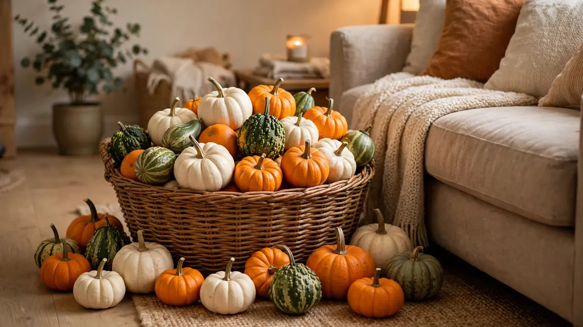 13. Fill a Basket With Mini Pumpkins