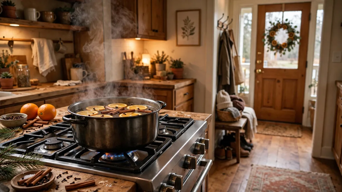 13. Greet Them With a Fall Simmer Pot